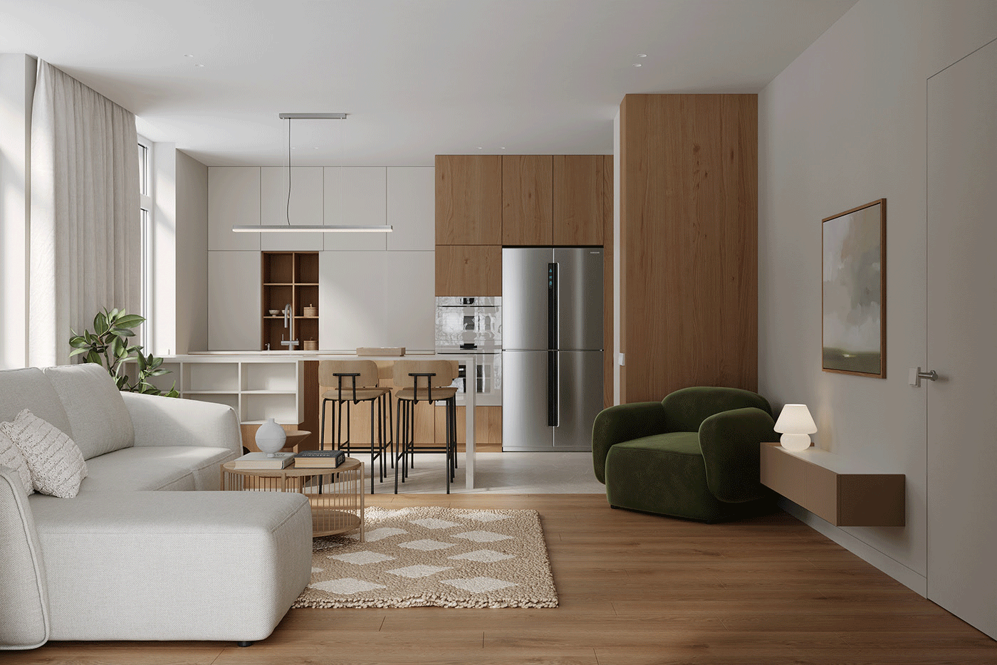 Thiết kế nội thất căn hộ chung cư 100m2 hiện đại tại Timescity - chị Thủy